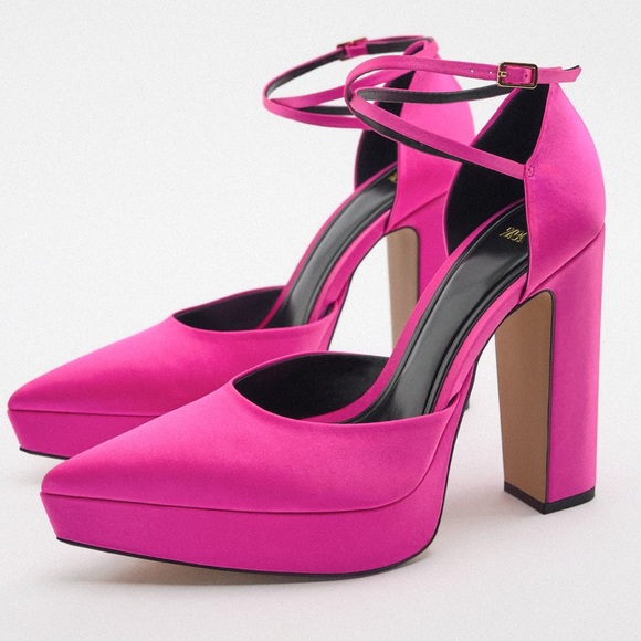 Zara Fuchsia Platform Heels - Picture 5 of 6
